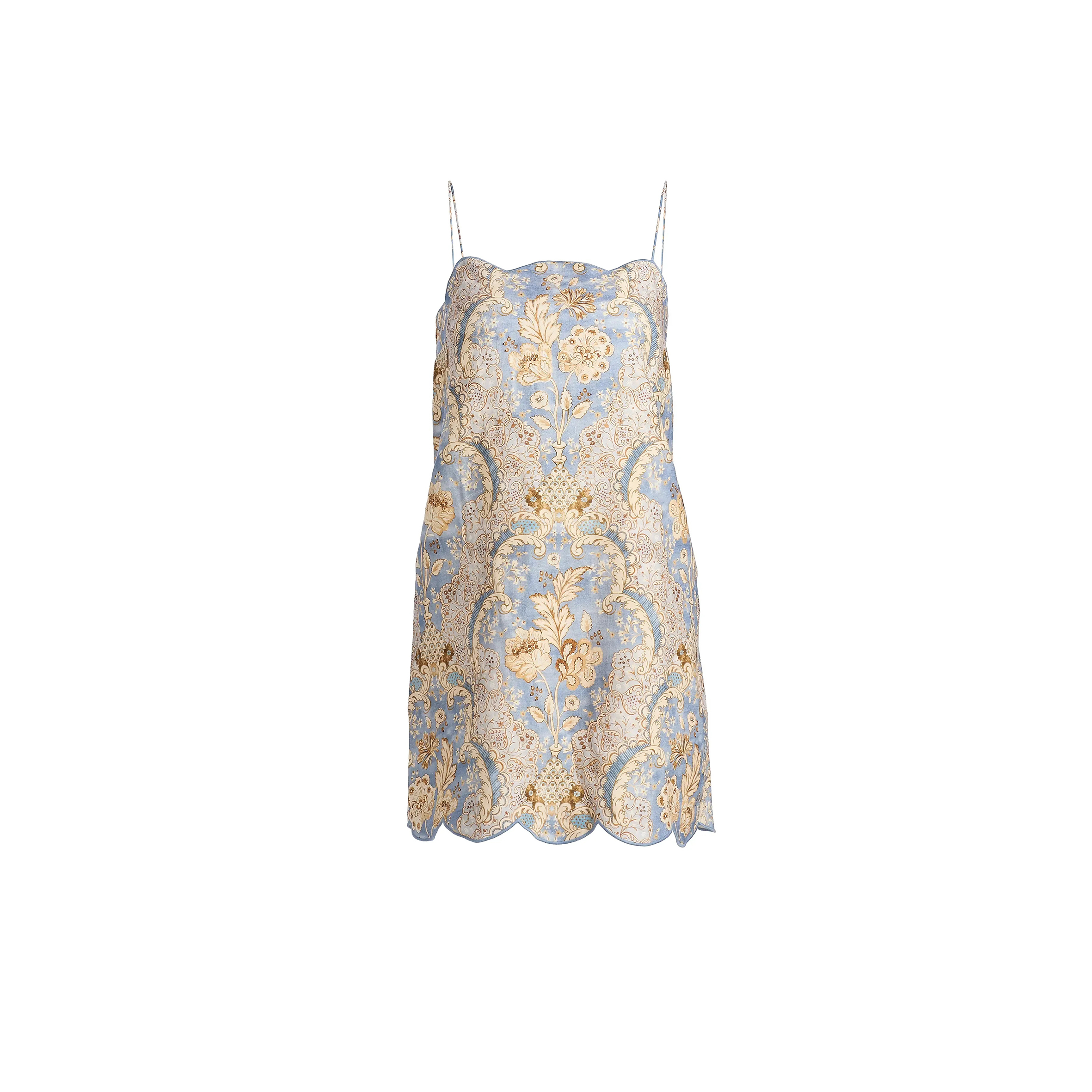 ZIMMERMANN DAYLIGHT SCALLOP MINI DRESS 